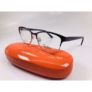 NEW Taylor Eyes Grape & Silver SHERYL Eyeglasses 53mm with Case